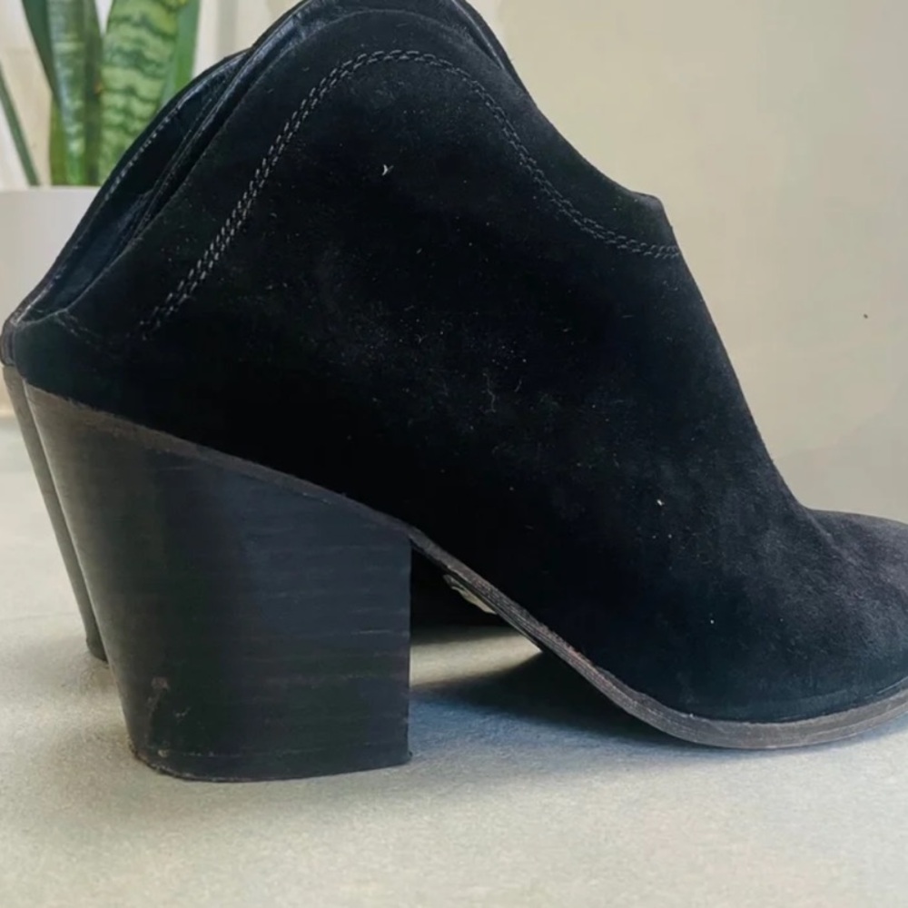 Women's Black Suede Ankle Boots